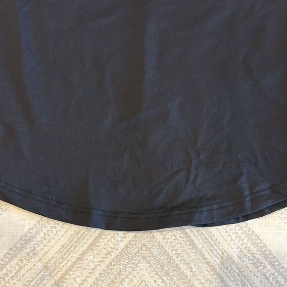 Black Line by Noli Women’s Black Tank Top with Neon Yellow Stripe on Back - Picture 3 of 5